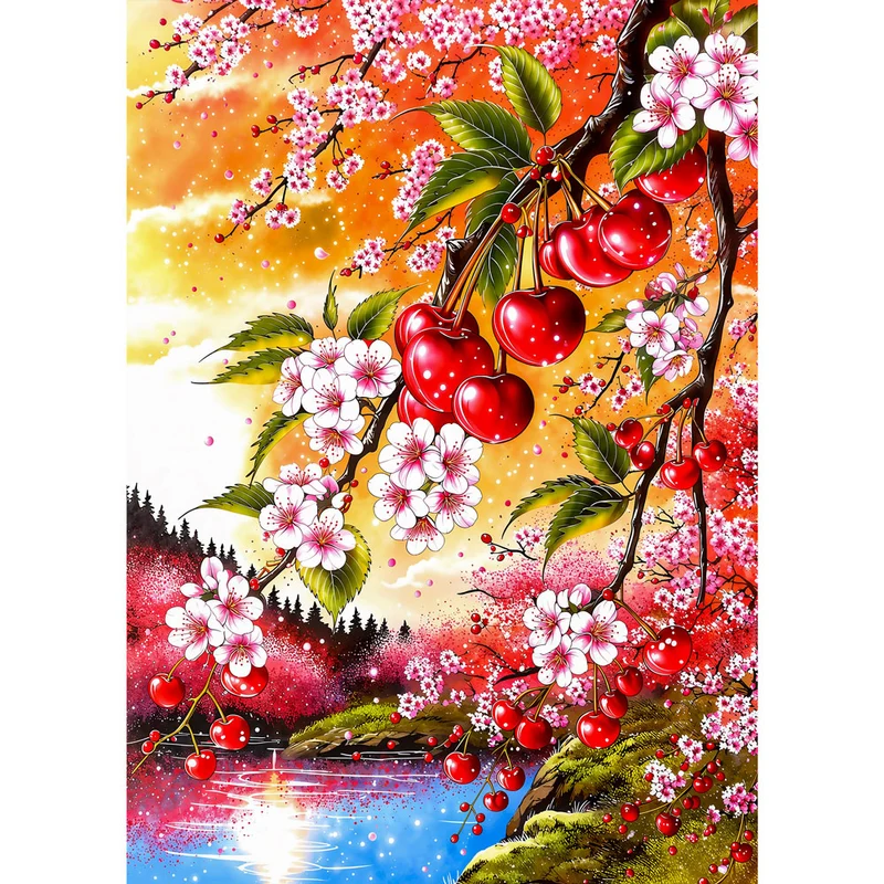 5D Diamond Painting – Sakura Cherry Glow