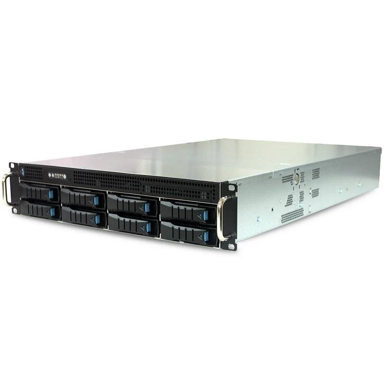 2U 12G Storage Server Chassis 8 x 3.5" Hot-Swap + 2 x 2.5" Internal with 550W x2 Redundant PSU (Rails Included) *7 x Low Profile