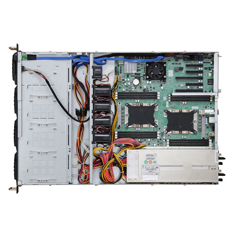 AIC 1U 12G storage server chassis supports external 4 x 12G 3.5" hot swap and internal 4 x 2.5" drive bays, with 500W single PSU (rails included)