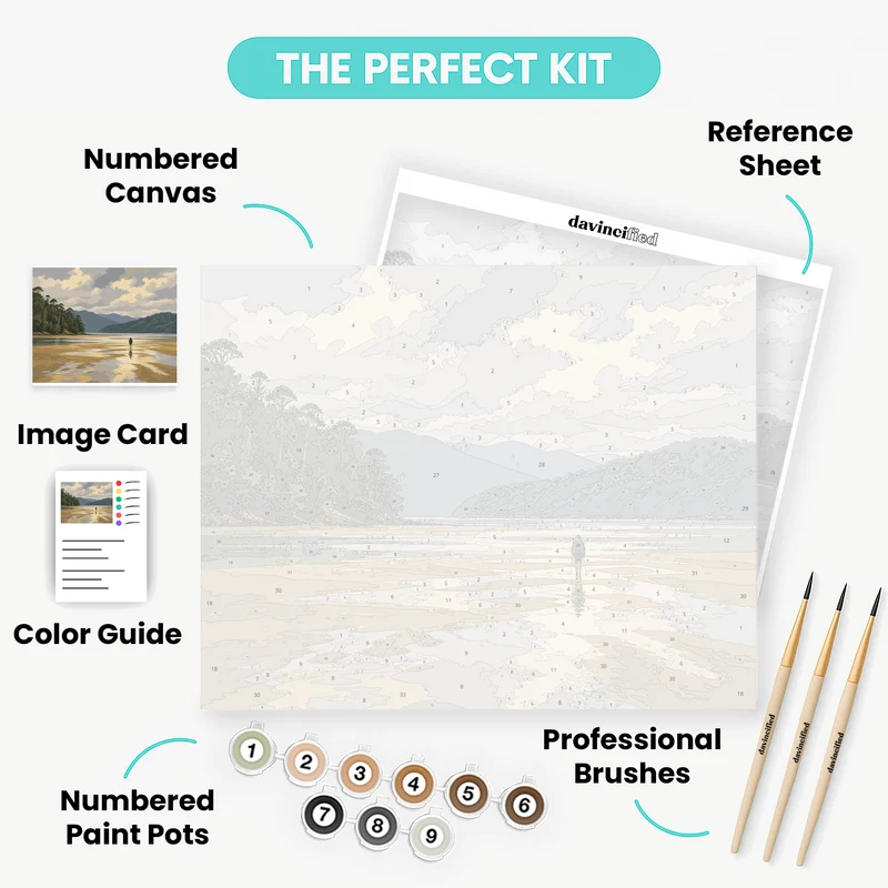 Awaroa Low Tide Crossing - Paint by Numbers Kit