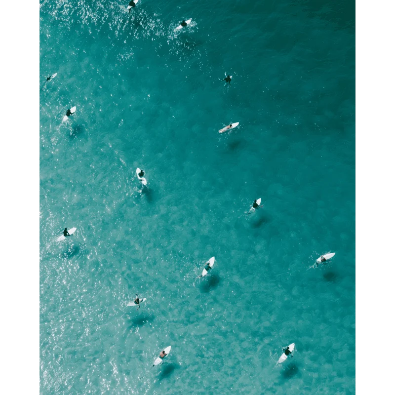 Surfer von oben