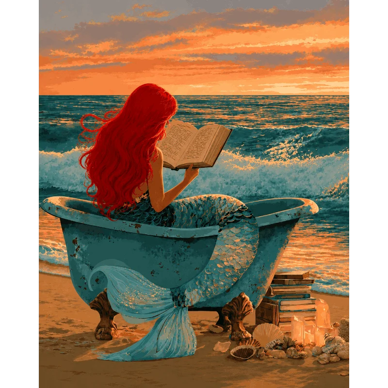 Mermaid's Sunset Story