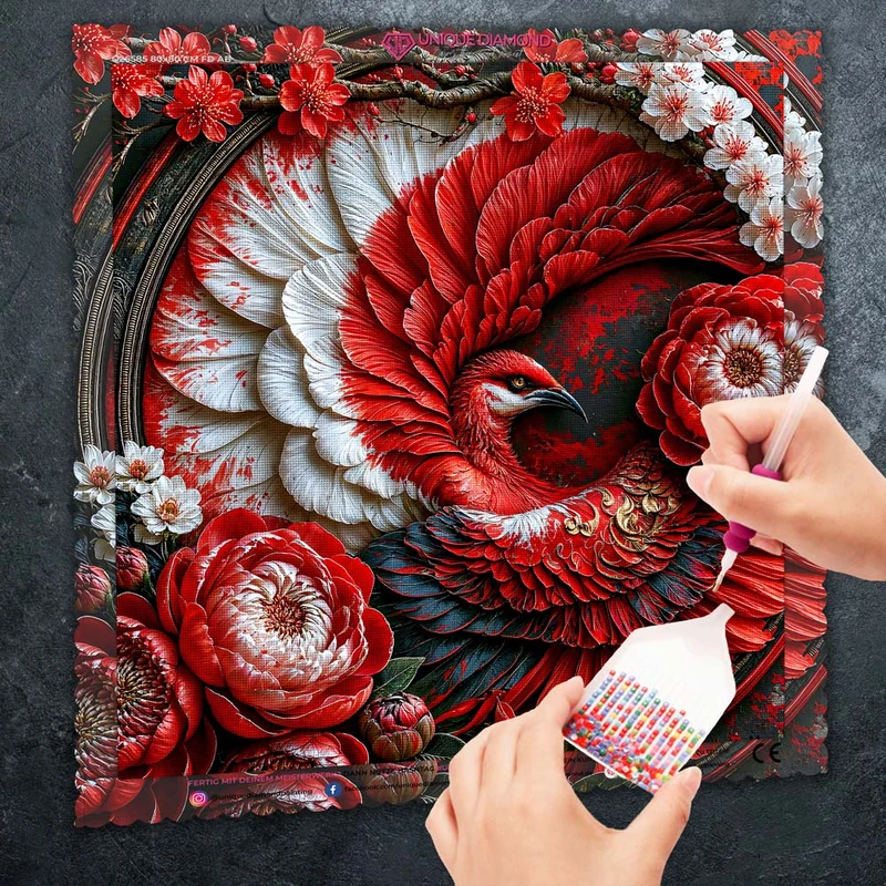 5D Diamond Painting – Kaori Phönixblüte des Rubinfeuers