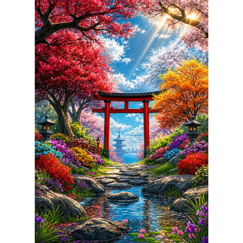 5D Diamond Painting – Haruka Garten der Ewigen Blüte