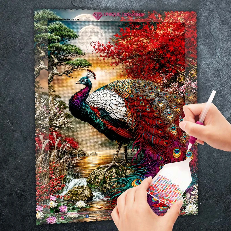 5D Diamond Painting – Akira Pfau der Rubinmond-Nacht