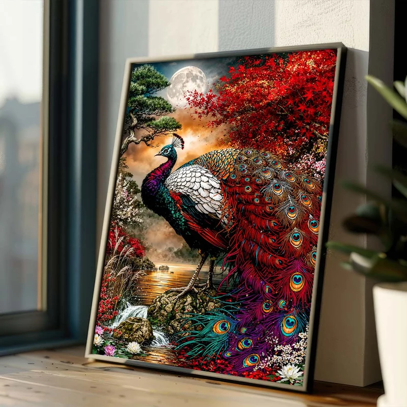 5D Diamond Painting – Akira Pfau der Rubinmond-Nacht