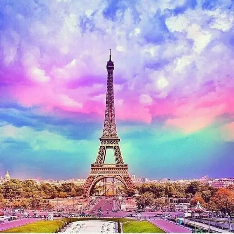Rainbow Eiffel's Tower PIX-586