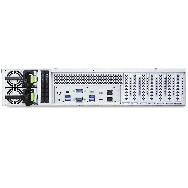 2U 12G Short Storage Server Chassis 8 x 3.5" Hot-Swap, 2 x 2.5" Internal with 550W with a Redundant PSU (Rails Included) *7 x Low Profile