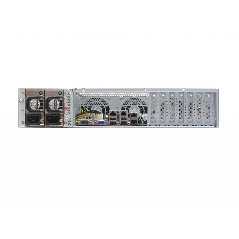 AIC 2U 6G Storage Chassis 8 x 3.5" Hot Swap + 2 x 2.5" Internal + 1 x 5.25" Slim Optical with an 650W Single PSU (Rails Included) * 7 x Low Profile