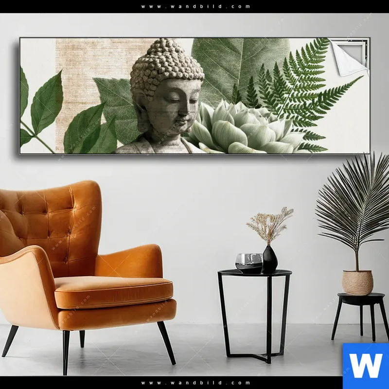 Spannbild | Buddha zwischen Lotusblüten | Panorama