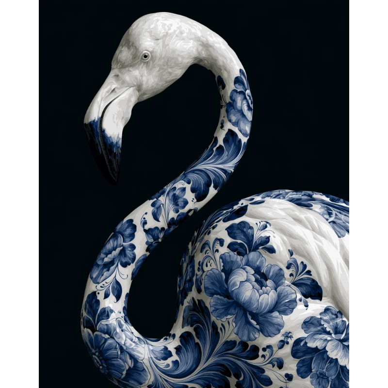 Delfter Blau Flamingo