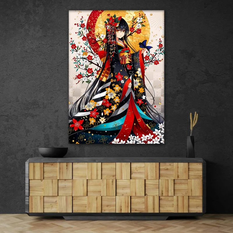 5D Diamond Painting – Blütenzauber des goldenen Mondes