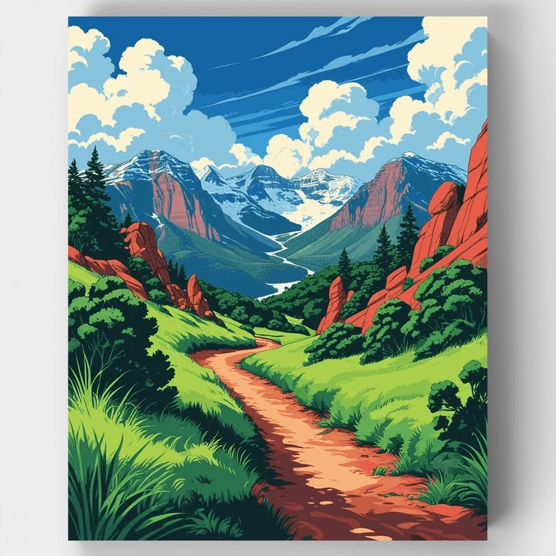 Colorado Mountain Trail - Paint by Numbers Kit