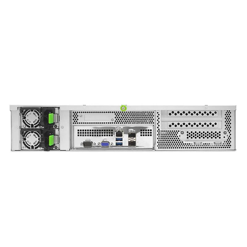 2U Short Chassis with Swappable Front or Rear IO Access-800Wx2 Redundant Platinum PSU
