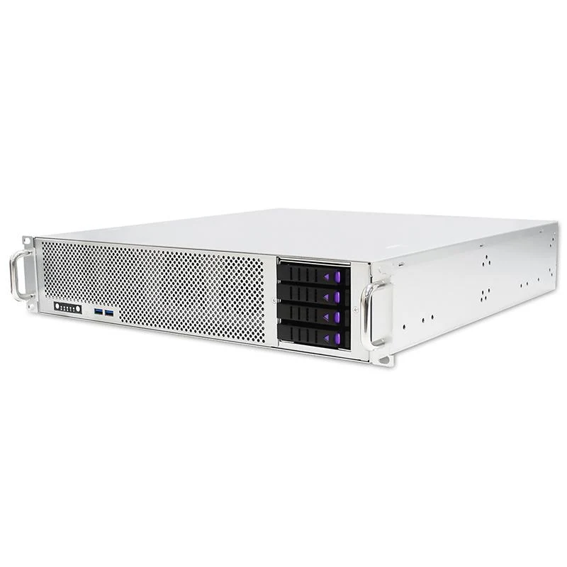 2U Short Chassis with Swappable Front or Rear IO Access-800Wx2 Red't platinum PSU with 7x low profile slots rear window
