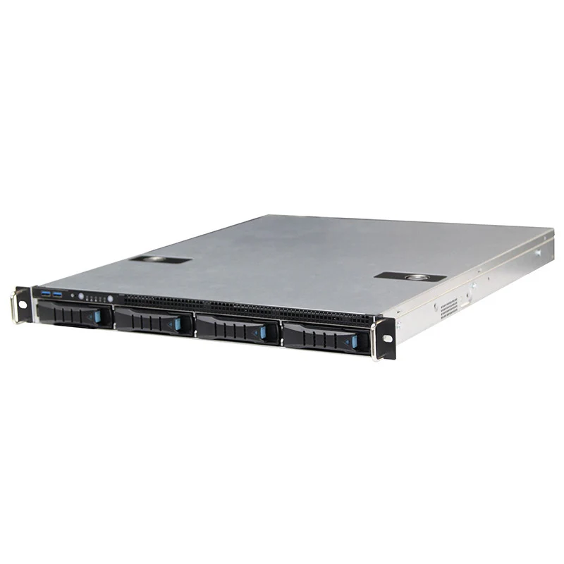 AIC 1U 12G Short Storage Server Chassis 4 x 3.5" Hot-Swap + 4 x 9mm 2.5" Internal with 300W Redundant PSU (Rails Included) * Expander On Board