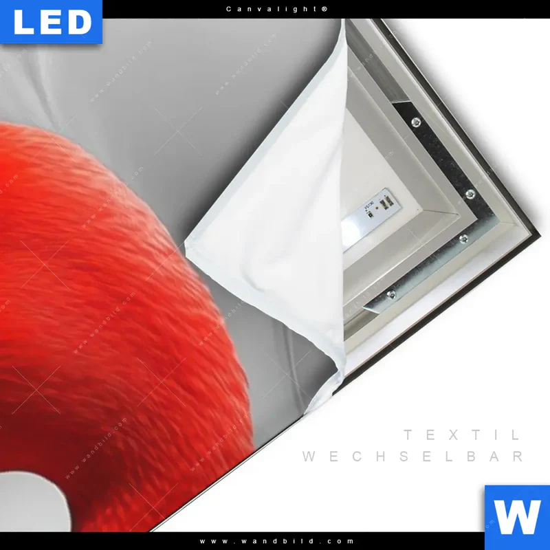 Canvalight® Leuchtbild | Roter Flamingo | Schmal