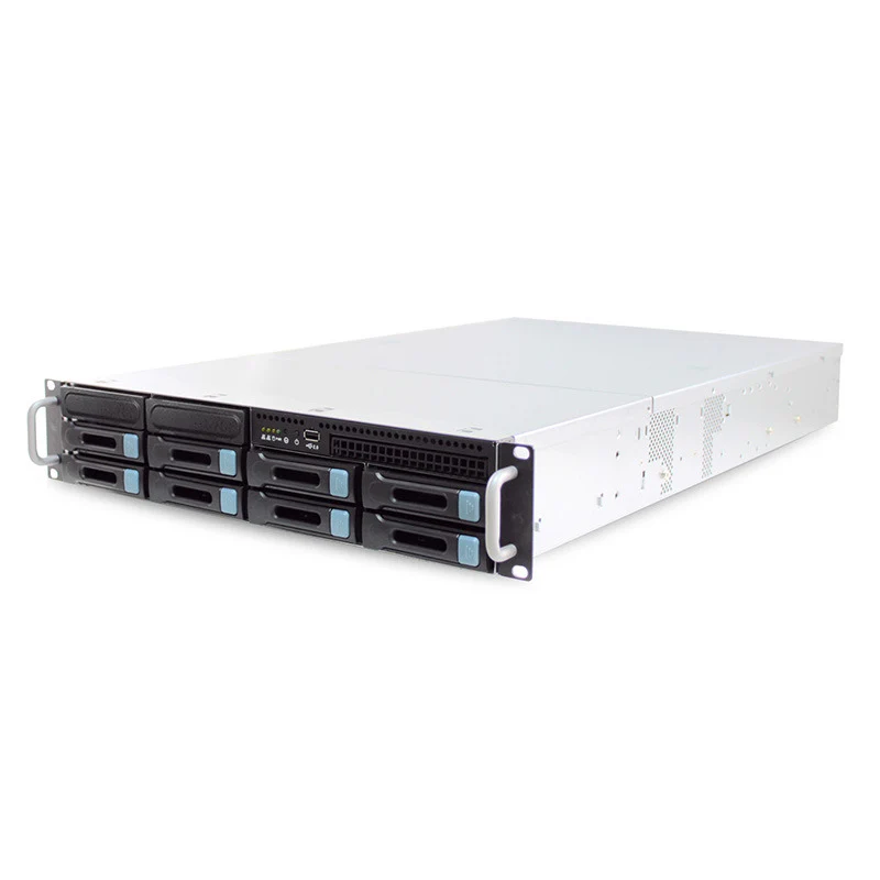 AIC 2U 6G Storage Chassis 8 x 3.5" Hot Swap + 2 x 2.5" Internal + 1 x 5.25" Slim Optical with an 650W Single PSU (Rails Included) * 3 x PCI Slots