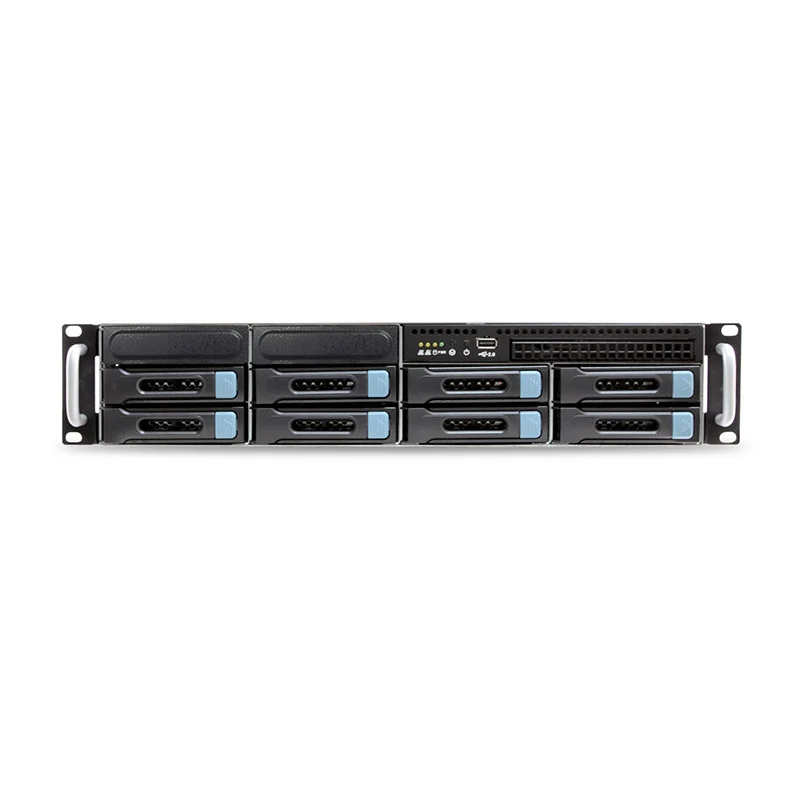 AIC 2U 6G Storage Chassis 8 x 3.5" Hot Swap + 2 x 2.5" Internal + 1 x 5.25" Slim Optical with an 650W Single PSU (Rails Included) * 3 x PCI Slots