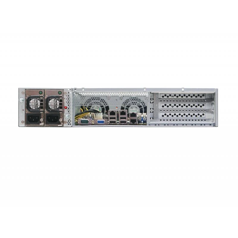 AIC 2U 6G Storage Chassis 8 x 3.5" Hot Swap + 2 x 2.5" Internal + 1 x 5.25" Slim Optical with an 650W Single PSU (Rails Included) * 3 x PCI Slots