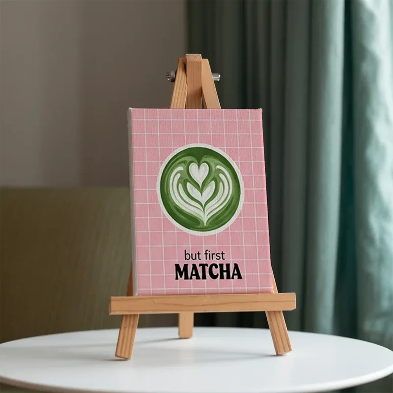 Malen nach Zahlen – 6 Mini-Gemälde - Schlückchen & Ruhe Matcha Edition