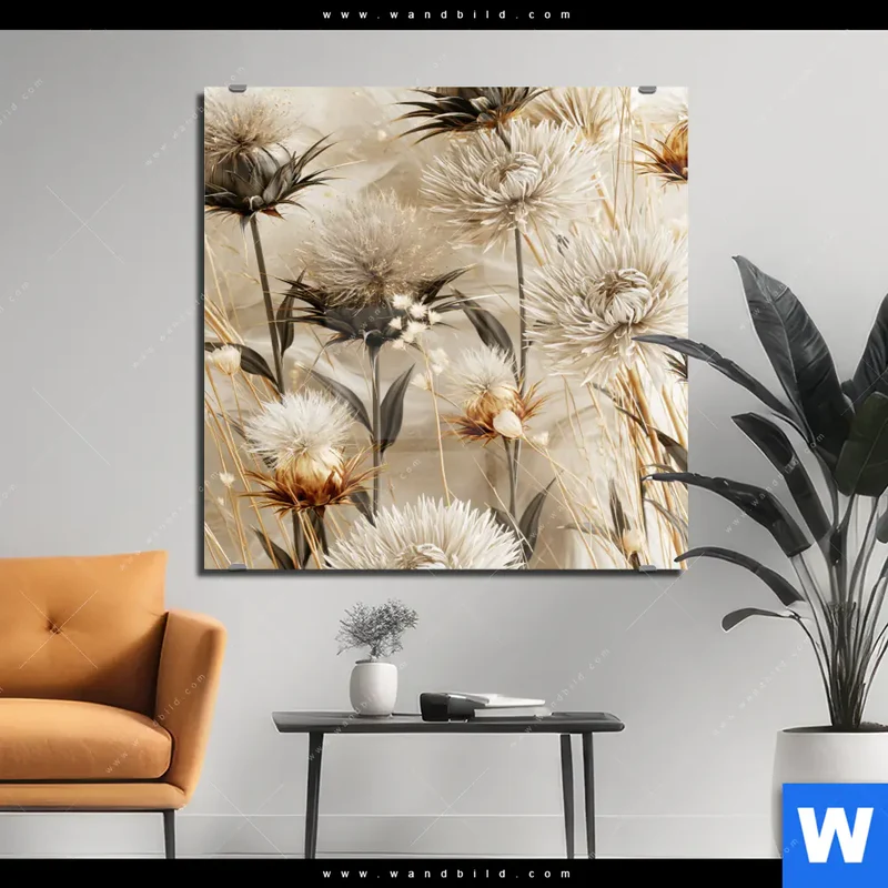 Acrylglasbild | Wildblumen | Quadrat
