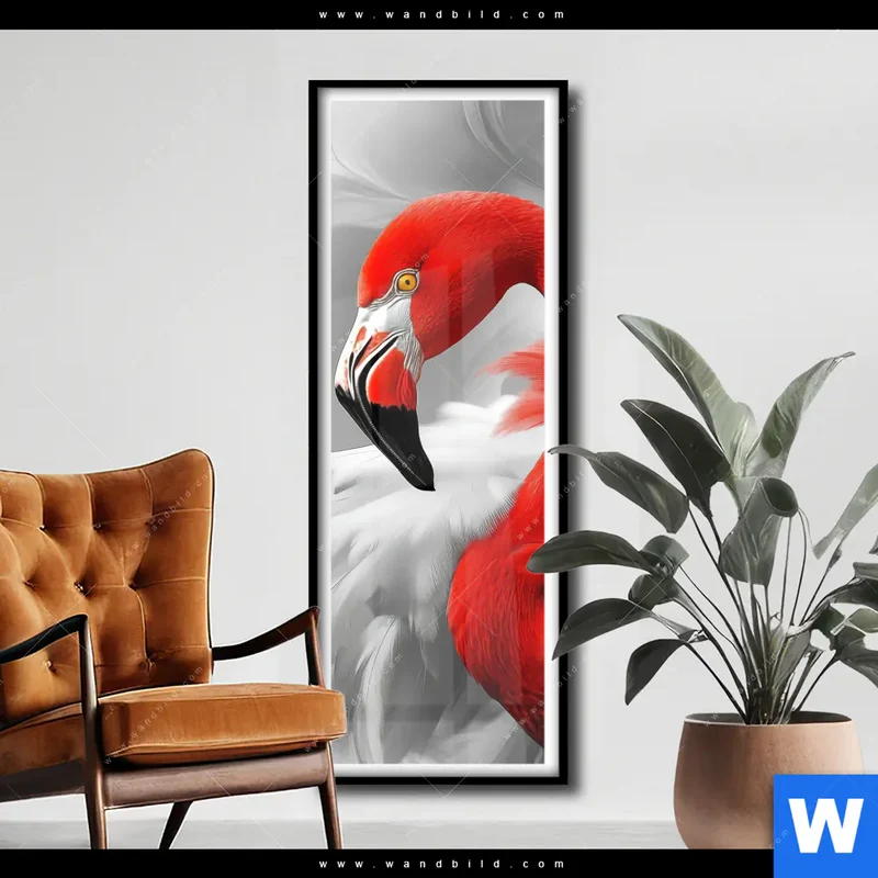 Poster | Roter Flamingo | Schmal