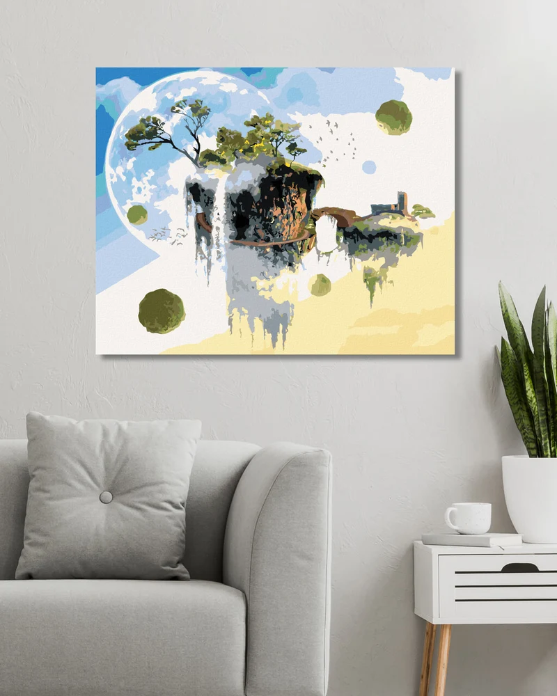 Diamond painting - FLIEGENDE INSEL