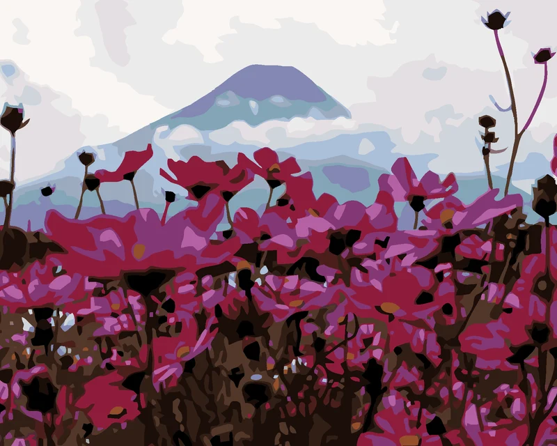 Diamond painting - WILDBLUMEN IN DEN BERGEN