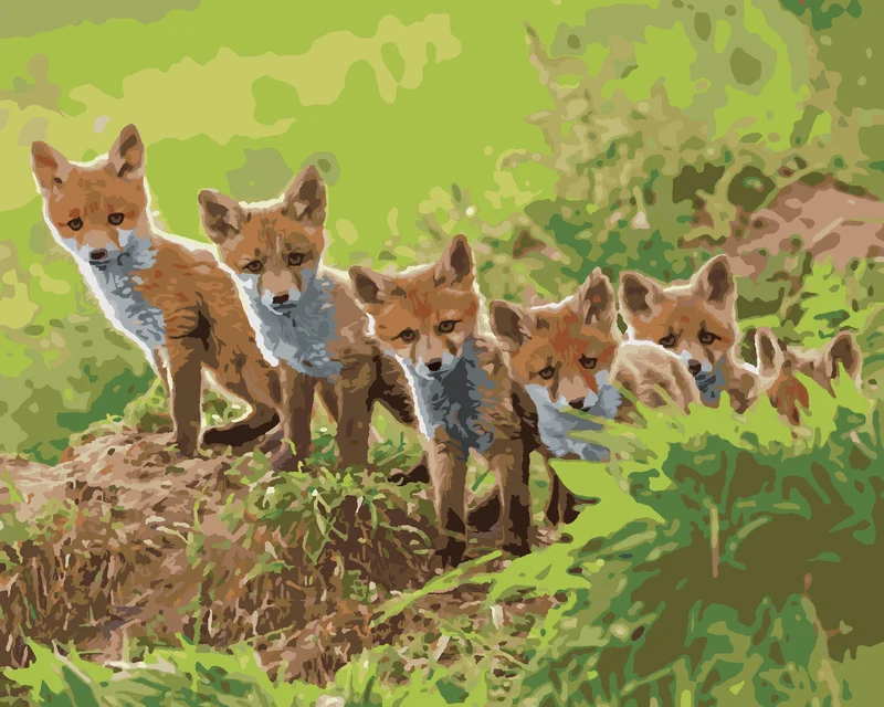 Diamond painting - FUCHS UND IHRE BANDE
