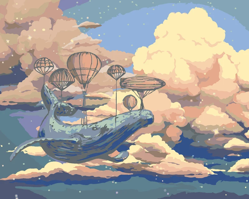 Diamond painting - FLIEGENDER WAL