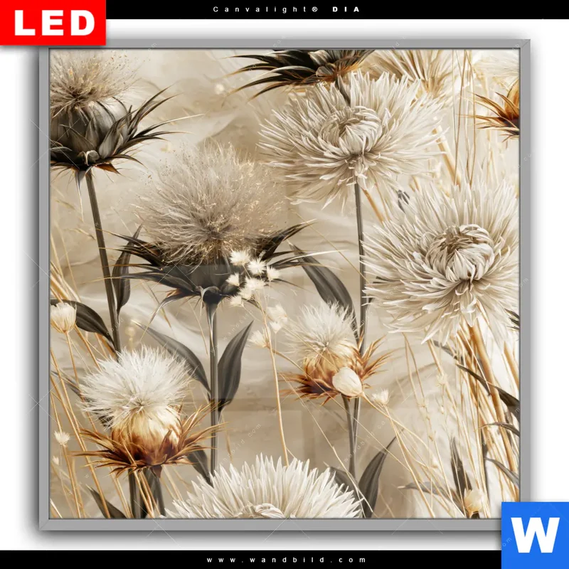 Leuchtbild Acrylglas Canvalight® DIA | Wildblumen | Quadrat