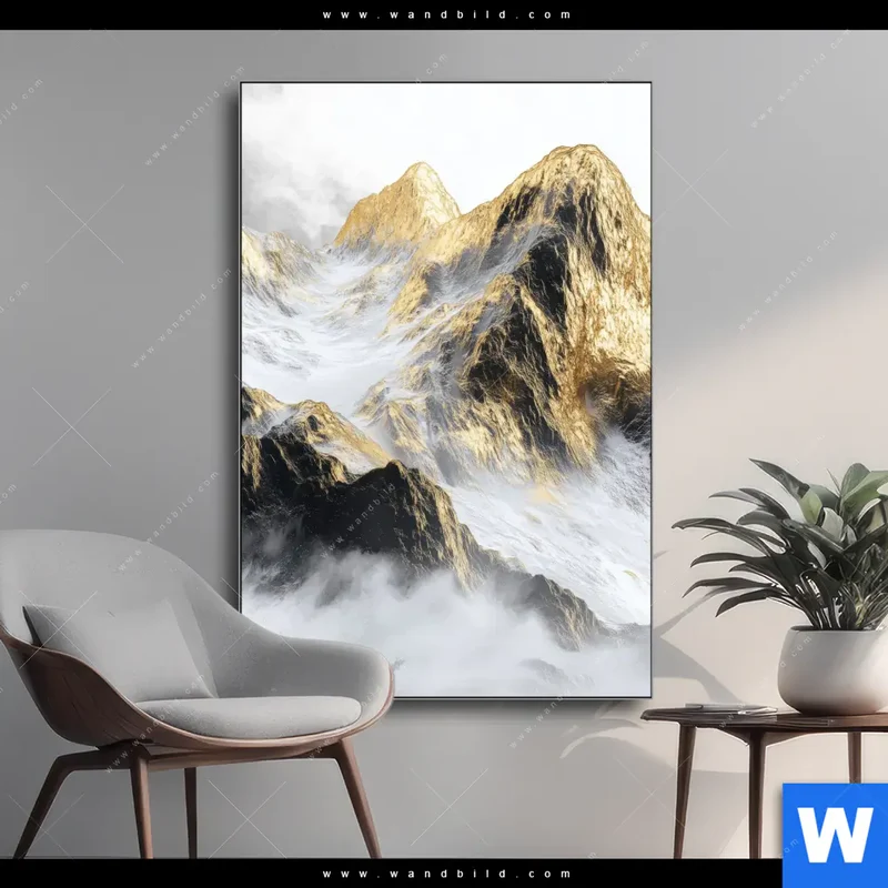 Wechselmotiv | Stille der goldenen Berge | Hochformat