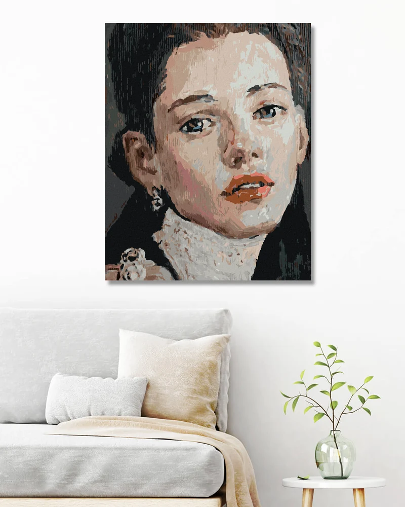 Diamond painting - GEMALTE FRAU MIT STECHENDEN AUGEN