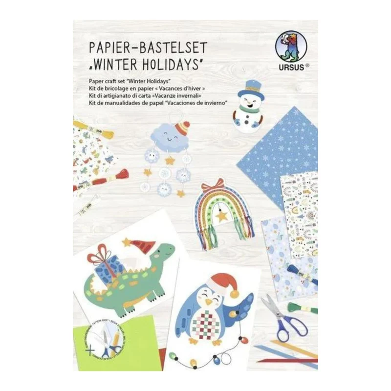 Papier-Bastelset "Winter holidays"
