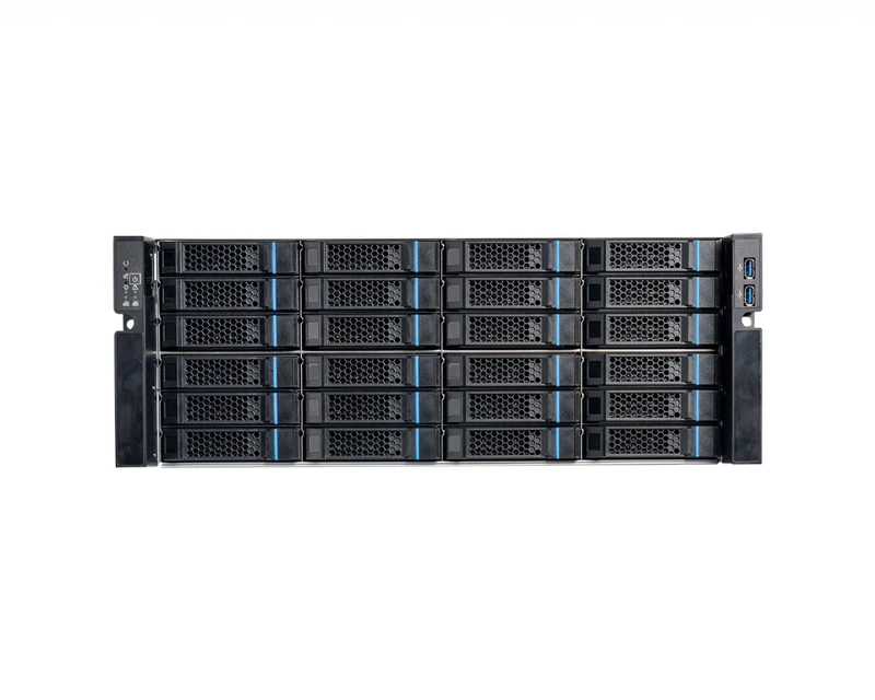 Chenbro RM41824 CRPS - 4U Rackmount Chassis w/ 24x Hot-Swap Bays & 1200W Redundant PSU