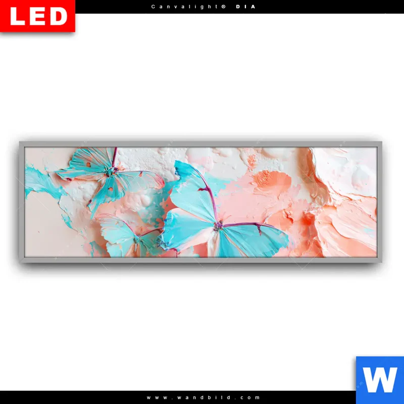 Leuchtbild Acrylglas Canvalight® DIA | Schmetterlingszauber | Panorama