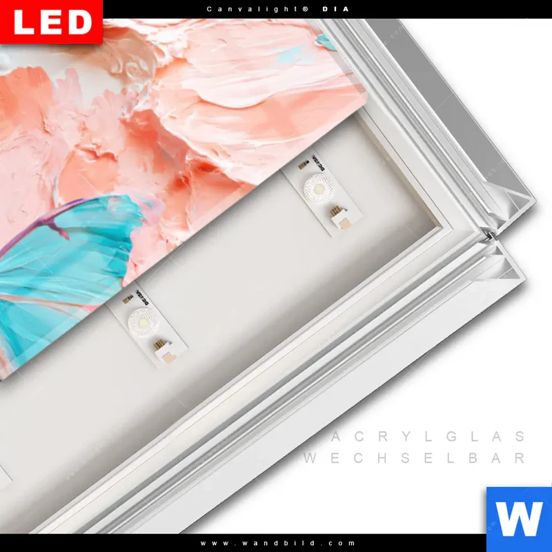 Leuchtbild Acrylglas Canvalight® DIA | Schmetterlingszauber | Panorama