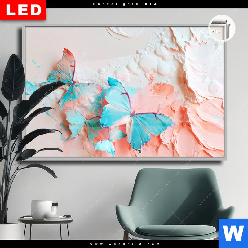 Leuchtbild Acrylglas Canvalight® DIA | Schmetterlingszauber | Querformat
