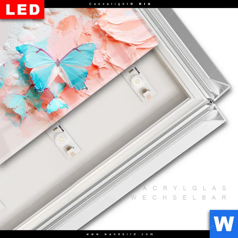 Leuchtbild Acrylglas Canvalight® DIA | Schmetterlingszauber | Querformat