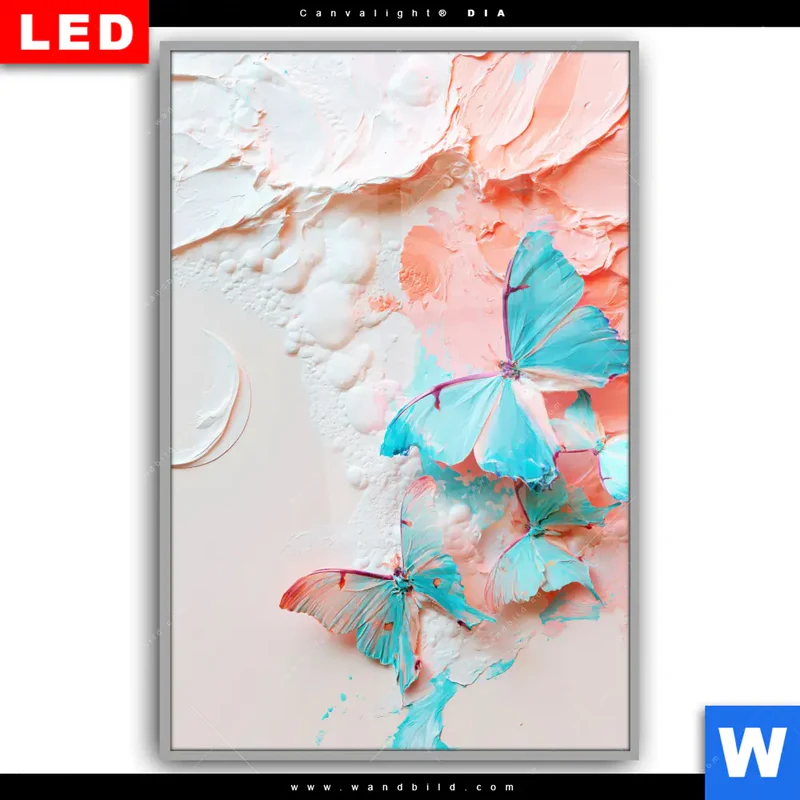 Leuchtbild Acrylglas Canvalight® DIA | Schmetterlingszauber | Hochformat