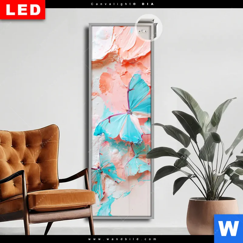 Leuchtbild Acrylglas Canvalight® DIA | Schmetterlingszauber | Schmal