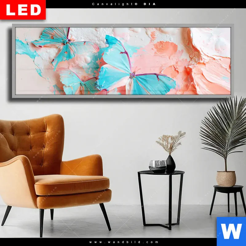 Wechselmotiv Acrylglas Canvalight® DIA | Schmetterlingszauber | Panorama