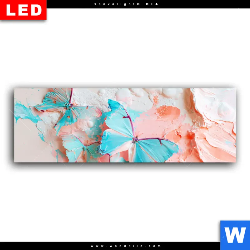 Wechselmotiv Acrylglas Canvalight® DIA | Schmetterlingszauber | Panorama