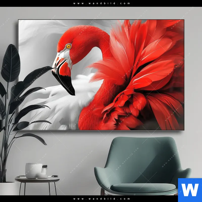 Wechselmotiv | Roter Flamingo | Querformat