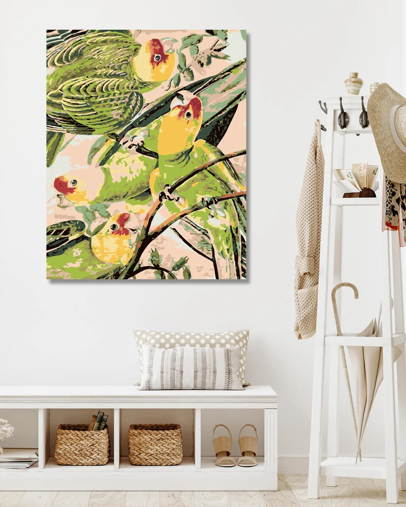 Diamond painting - PAPAGEIEN AUF DEM ZWEIG