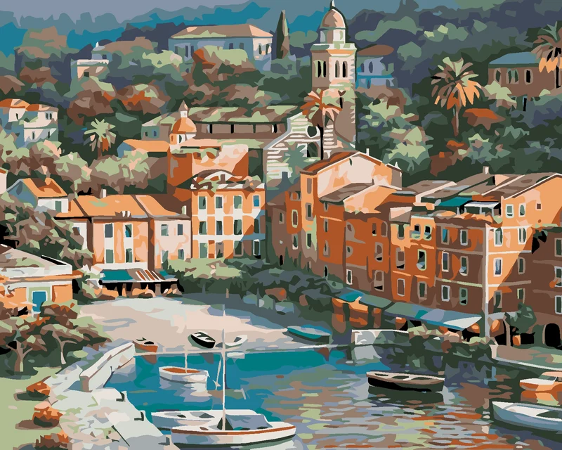 Diamond painting - KLEINES ITALIENISCHES STÄDTCHEN