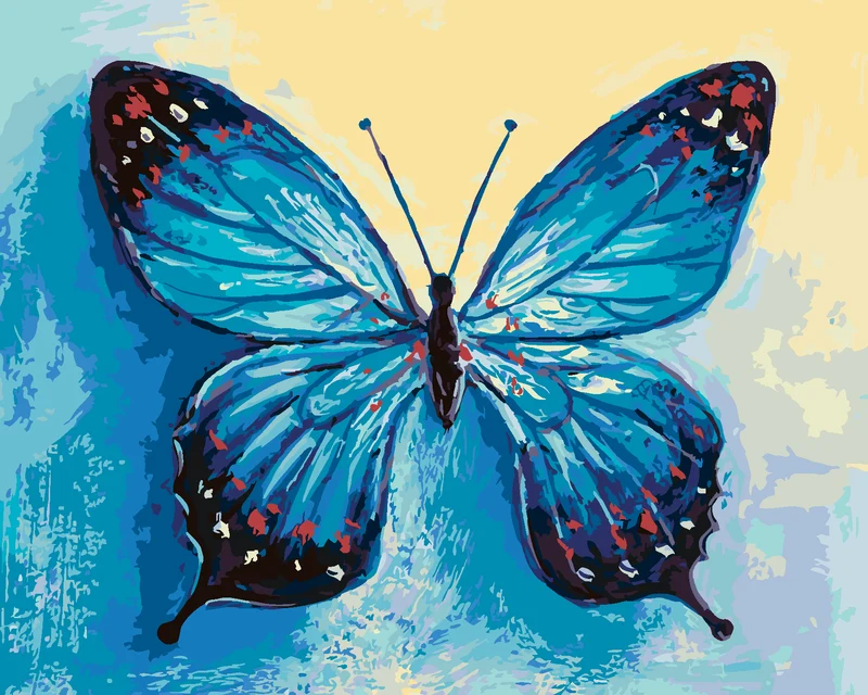 Diamond painting - BLAUER SCHMETTERLING