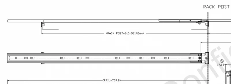 In-Win 28" Slide Rail Kit - Tool-Less Install