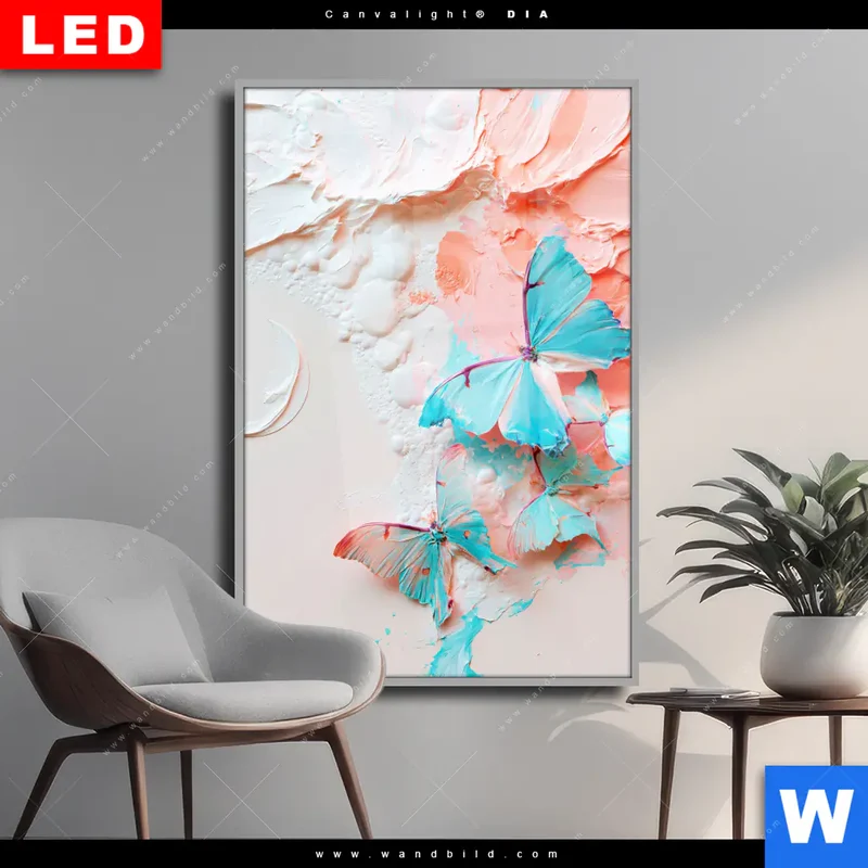 Wechselmotiv Acrylglas Canvalight® DIA | Schmetterlingszauber | Hochformat